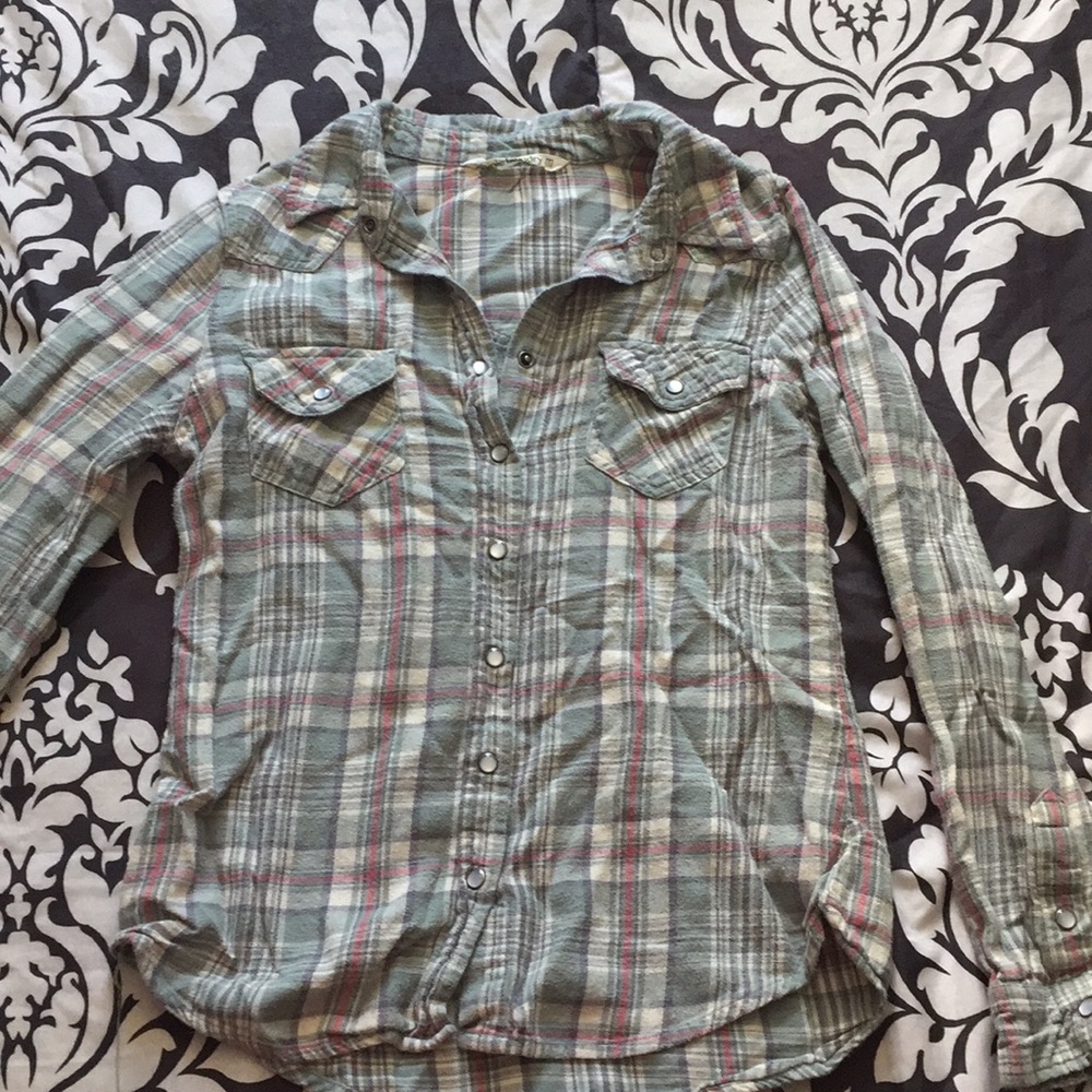 Mint green flannel